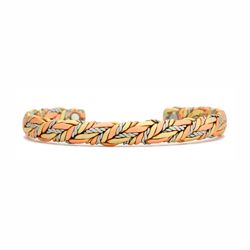 Sergio Lub Quilt Brushed Copper Bracelet w/Magnets - #556